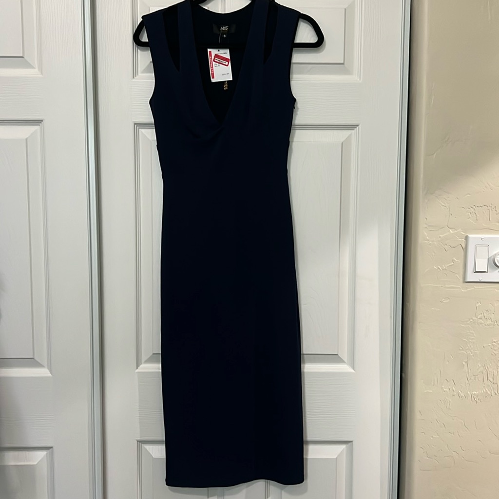 Abs Allen Schwartz Elegant Black Sleeveless Dress